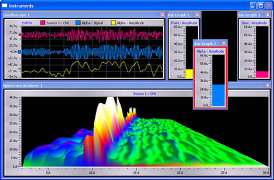 Neurofeedback BioExplorer EEG-Spektralanalyse