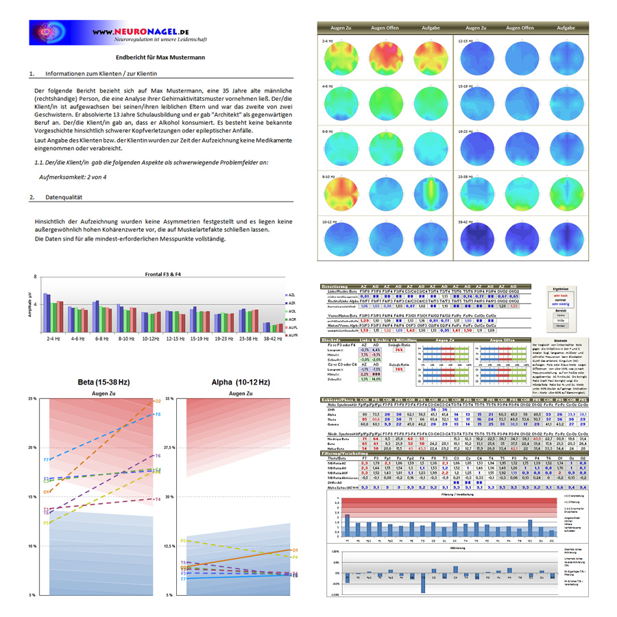 Bild von QEEG-Neuroanalyse mit Trainingsplan